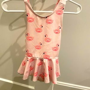 Monica and Andy Pink Flamingo Bathing Suit